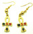 Ankh Earrings Colorful Egyptian Revival Cross