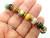 Natural Agate Bead Bracelet Multi-Colored Stones Signed Toggle 8" DazzleCity