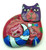 Artsy Cat Pin Hand Painted Cheshire Kitty Brooch