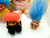 Applause TNT Russ 6 Troll Dolls Lot Ballerina Jointed Standing Knomes Elf Egg