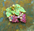 Vtg Red Wine Grape Pin Vineyard Vine Bunch AB Rhinestone Crystal DazzleCity