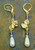 Asymmetrical Earrings Bee Monet Made W Swarovski Tanzanite Crystal