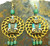 Buddha Earrings Pierced Queensland Jade Bead Hand painted