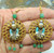Buddha Earrings Pierced Queensland Jade Bead Hand painted