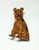 Airedale Terrier Dog Pin Citrine Rhinestone Crystal Brooch Vintage