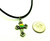 Celtic Cross Necklace Made w Swarovski Crystal Ball Md USA