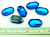 Scarab Cabochon 6 German Glass Egyptian Luminous Aqua Lg