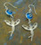 Vintage Egyptian Revival Winged Isis Earrings Sterling Eye Horus 925 Pierced NBW