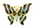 Butterfly Pin Moth Vintage Enamel Rhinestone Crystal DazzleCity