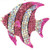 Angel Fish Pin Hot Pink Rhinestone Crystal DazzleCity