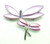 Dragonfly Pin Lavender Pink Rhinestone Crystal Brooch DazzleCity