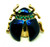 Cobalt Blue Ladybug Pin Beetle Insect Bug Rhinestone Crystal