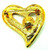 Heart Pin Valentine Red Vintage Brooch Rhinestone Crystal