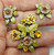 Butterfly Flower Pin 3 Pc Set Rhinestone Crystal Pewter