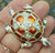 Copper Turtle Pin Sea Tortoise Necklace Pendant Rhinestone Crystal DazzleCity