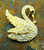 Swan Pin Bird Rhinestone Crystal Ugly Duckling Brooch Mint Vintage DazzleCity