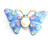 Butterfly Pin Passionate Pastel Pearl Rhinestone Crystal Brooch