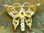 Butterfly Pin Vermeil Gold Sterling Genuine Emerald Ruby Sapphire