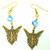 Goddess Maiden Earrings Angel Art Deco Made w Swarovski Crystal