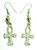 Ankh Earrings Egyptian Revival Silver Plate Pierced