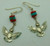 Hummingbird Earrings Sterling Silver Bird Diamond Cut Turquoise Coral DazzleCity