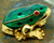 Frog Trinket Box Toad Magnetic Red Eyes Rhinestone Crystal Vanity