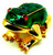 Frog Trinket Box Toad Magnetic Red Eyes Rhinestone Crystal Vanity