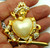 Joan Arc Pin Sword Rhinestone Patroness Saint Brooch Heart