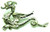 Dragon Pin Serpent Draco Diamond Cut Silver Made USA DazzleCity