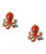 Octopus Earrings Squid Betsey Tentacles Steampunk Rhinestone