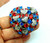 Heart Pin I Love USA Red White Blue Austrian Rhinestone Crystal Brooch