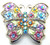 Butterfly Pin Brooch Pastel Rhinestone Crystal Insect DazzleCity