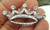Royal Crown Pin Eye Glass Holder Rhinestone Crystal Brooch