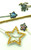 6 Gold Silver Star Shoe Frog Hair Clips Lot Rhinestone Crystal DazzleCity