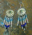 Sterling Earrings Pierced Indian Motif Silver Southwest Beaded Drop DazzleCity