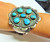 Sterling Silver Turquoise Bracelet Cuff Native American HUGE