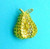 Pear Pin Fruit Tree Olivine Rhinestone Crystal Brooch DazzleCity