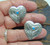 Turquoise Heart Earrings Pierced Sterling Silver 925 Button BeadRage