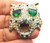 Leopard Head Pin Fierce Cat Panther Tiger Rhinestone Crystal
