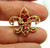 Fleur De Lis Mardi Gras Red Rhinestone Tack Pin