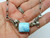 Larimar Sterling Necklace Choker Grape Leaf Motif 925