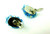 1950's Swarovski Crystal Necklace Earring Set 3 Strand Lt Sapphire