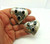 Heart Earrings Onyx Sterling Silver Hammered Clips DazzleCity