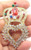 Mardi Gras Crown Pin Rhinestone Crystal Brooch King Queen Princess