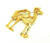 Vtg Bactrian Camel Pin Mongolia Rhinestone Crystal Brooch