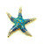 Starfish Pin Sea Shell Brooch Aquamarine Rhinestone Crystal