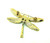 Dragonfly Pin Brooch Black White Enamel Wings