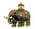 Elephant Pin Brooch Elaborate Decoration Indian Tusk Rhinestone Gems
