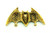 Bat Pin Brooch Peridot Rhinestone Crystal Vampire Halloween