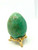 Chrysoprase Egg Jadeite Quartz Rock with Stand